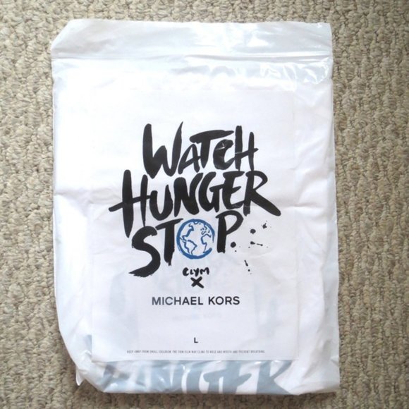 MICHAEL KORS WATCH HUNGER STOP TSHIRT NEW - Picture 3 of 3